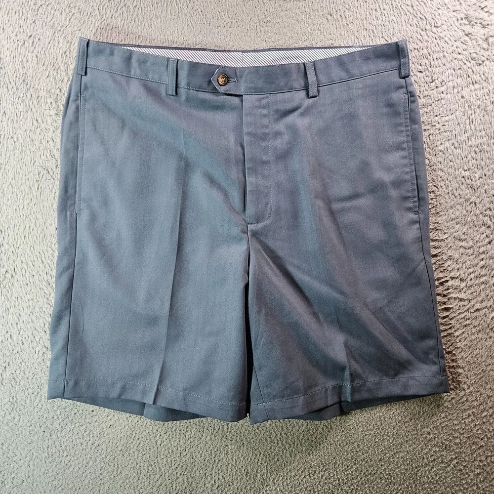 Donald Ross Shorts‎ Men 38 x 8.5 Flat Front Graynish Blue